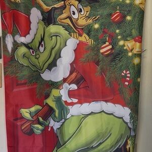 Dr. Seuss Grinch and Max Holiday Tapestry in Red and Green